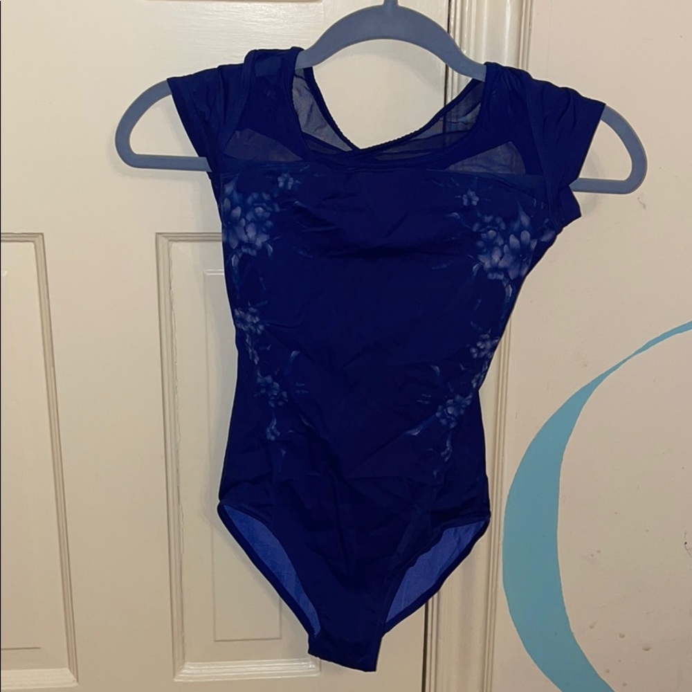 Block Cap Sleeve Leotard